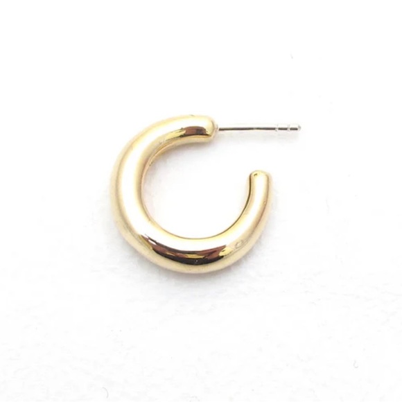 Small Gold Hoop Earrings in 1” - Picture 1 of 4